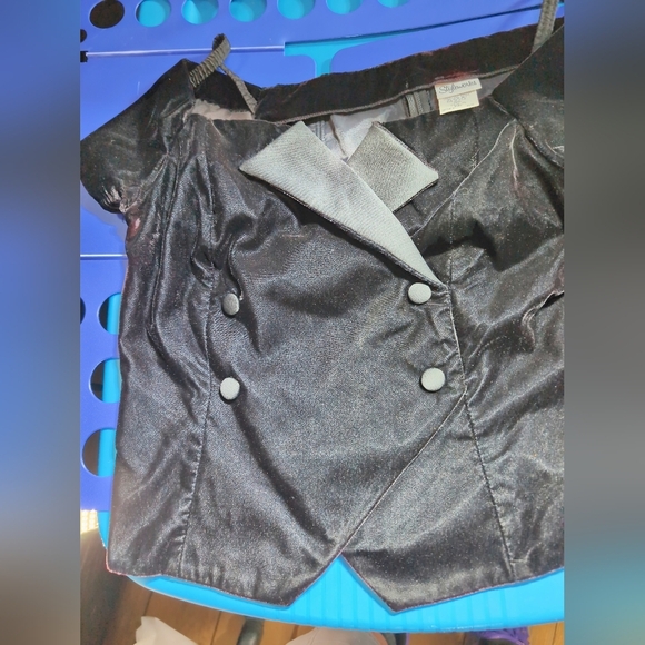 Elegant Styleworks Sz 16 Black Velvet Off-Shoulder Top - Picture 4 of 7